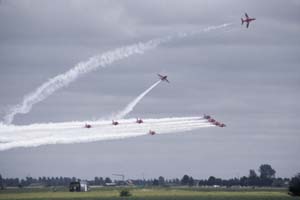 Ankunft der Red Arrows